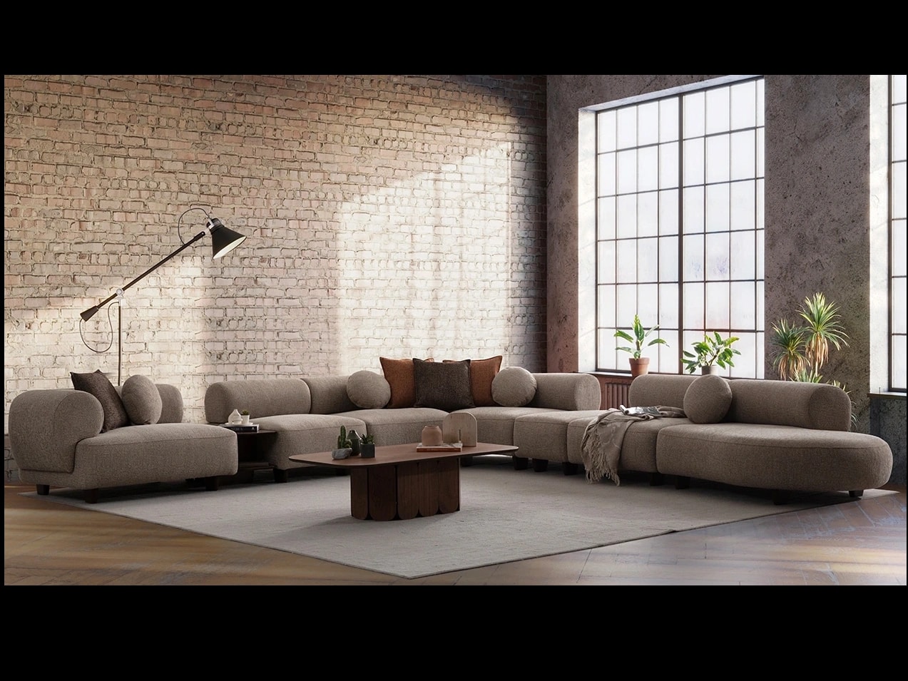 Ovena Corner Sofa Set (420x400cm)