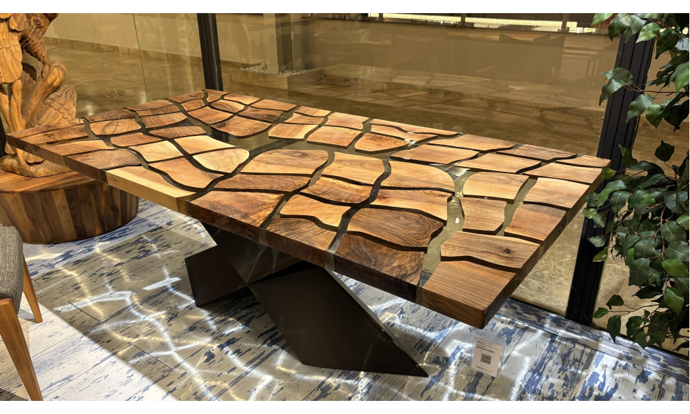 Zona Table En Époxy Noyer (200*100)