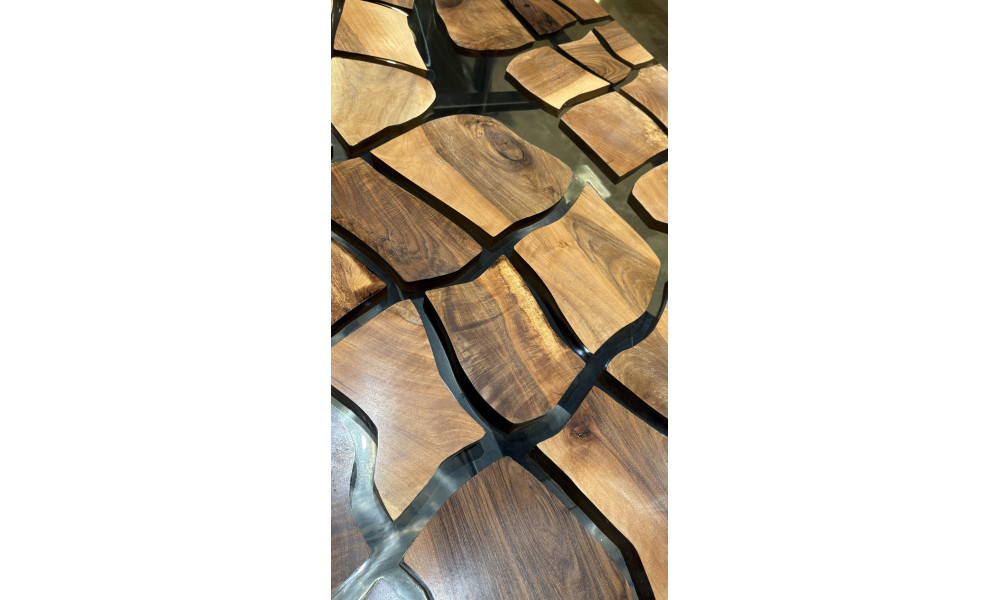 Zona Table En Époxy Noyer (200*100)