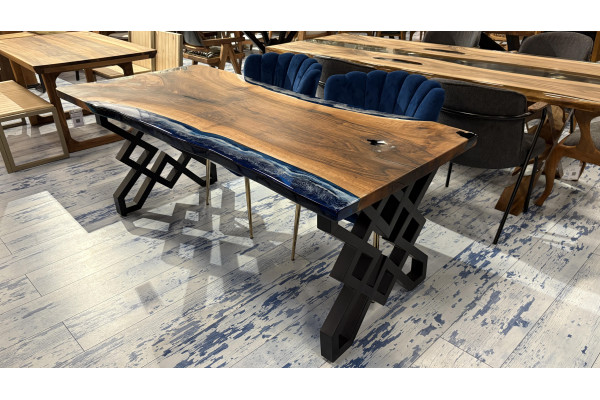 Deniz Table En Époxy Noyer (200*90)