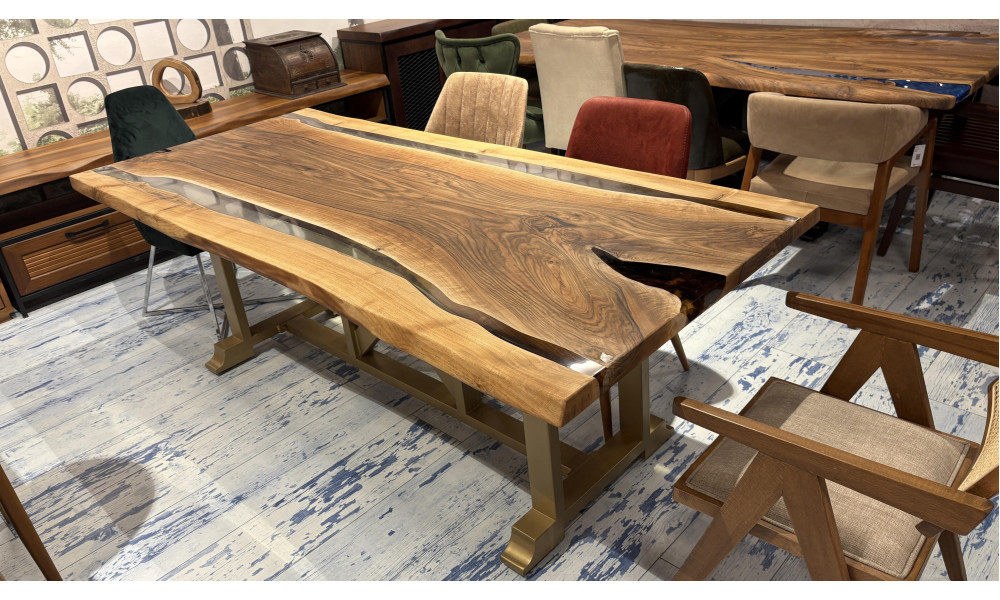 Lara Table En Époxy Noyer (220*100)