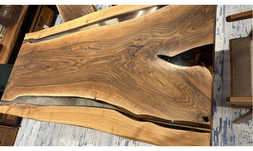 Lara Table En Époxy Noyer (220*100)