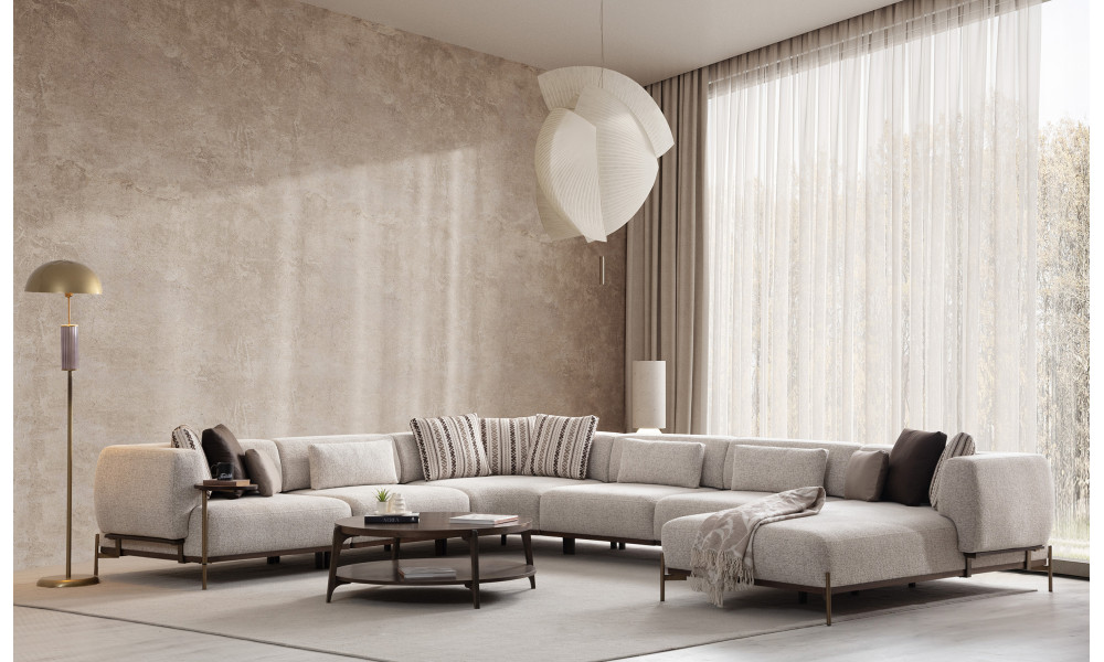 Nikola Corner Sofa(330*420*195cm) - Sidart Home -  Online Furniture Store Nikola Corner Sofa(330*420*195cm) - Sidart Home - Online Furniture Store