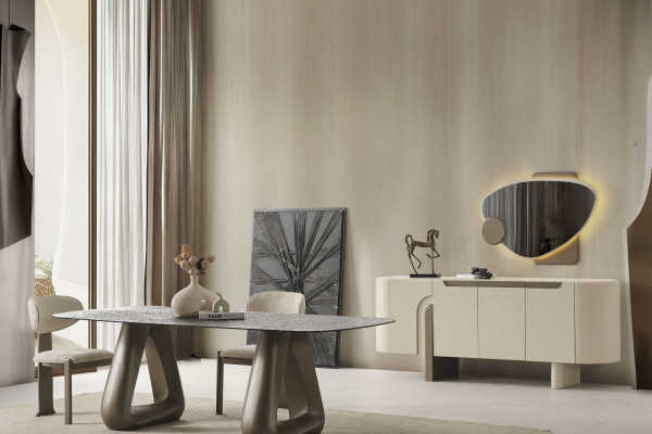 Mokka Füzyon Cam Yemek Odası Takımı